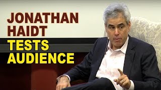 Jonathan Haidt Tests Viewpoint Diversity of University Student Audience [upl. by Noxas]