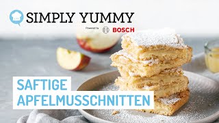 🍎😍 Saftige Apfelmusschnitten mit fruchtigem Apfelmus und Mürbeteig 💕  SIMPLY YUMMY Rezepte [upl. by Corsiglia]