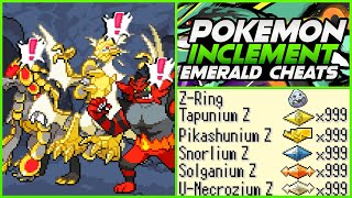 Pokemon Inclement Emerald 113 Working Cheat Codes 2022  Z Crystals Cheat  Part 3 [upl. by Uot]