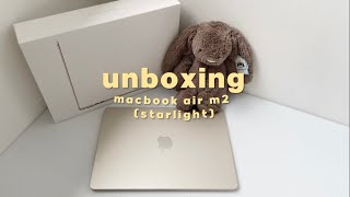 📦 ASMR Unboxing 2022 MacBook Air M2 Starlight  Comparison with 2013 MacBook Air 13quot  Singapore [upl. by Naesar518]