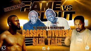 Fame Vs Clout  Cassper Nyovest VS Slik Talk  LIVE REACTION  FT AeoVlogz amp Yamatthieu [upl. by Musetta301]