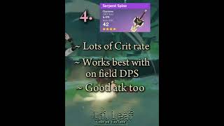 Best Claymores in Genshin Impact  genshinimpact trending genshin guide dontflop viralvideo [upl. by Panther]