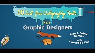 50 best Free Calligraphy Fonts for Graphic Designers [upl. by Judah]