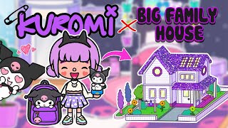 Big Family Home For Kuromi 💙 How To Decorate Aesthetic Toca Boca House Ideas 😍 Toca Life World [upl. by Aiblis]