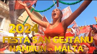 FESTA SAN GEJTANU HAMRUN  2024  MALTA  WALKVLOG MEDIA [upl. by Tini913]