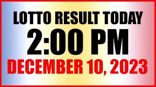 Lotto Result Today 2pm December 10 2023 Swertres Ez2 Pcso [upl. by Hosbein]