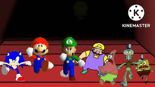 Wario Apparition 52 Mario and His Friends Running Away From Wario Apparition [upl. by Hendren]