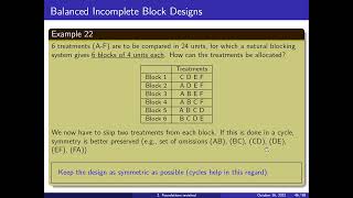 Experiment Design 11 Balanced Incomplete Block Designs BIBD deeper [upl. by Nedda]