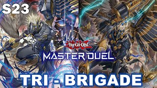 Tri Brigade Deck Profile amp Gameplay  Yu Gi Oh Master Duel  Season 23 [upl. by Garvey]