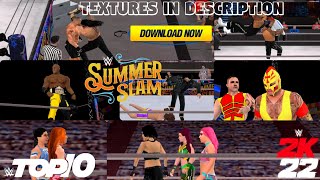 WWE2K22 SummerSlam pac models and textures and top 10 moments recreated in svr11 mod [upl. by Irak390]