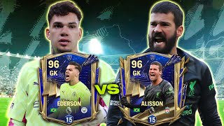 EDERSON Vs ALISSON  BEST PREMIER LEAGUE GK  EA FC MOBILE 24 [upl. by Spielman776]