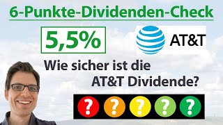 ATampT Aktie Wie sicher ist die Dividende  6PunkteDividendenAnalyse [upl. by Ynattib]