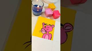 Paint Pink panther with me 💝arttuturial cartoonpainting easytutorialsforbeginners painting art [upl. by Akcimat]