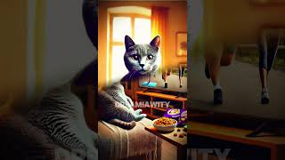 A Cat Dreams of Living a Healthy Life cat healthylife bodybuilding dreamreality shorts viral [upl. by Hennessy]