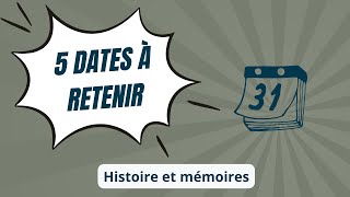 HGGSP 5 dates en moins de 2 min sur le thème 3 Histoire et mémoires [upl. by Nerot899]