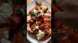 Panzanella with Mozzarella  saladrecipe [upl. by Ahseem587]