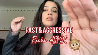 Fast Aggressive Reiki ASMR w NO Talking or Mouth Sounds Scanning Aura Fluffing Pulling [upl. by Aiuqes]