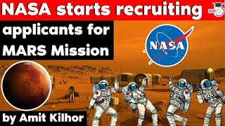 Manned Mission to Mars  NASA invites applicants to live in Mars Dune Alpha for 1 year  SampT UPSC [upl. by Thibault]