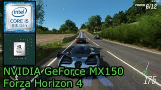 NVIDIA GeForce MX150  Forza Horizon 4  HP Envy x360 15 bp100na [upl. by Broucek398]