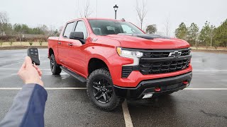 2023 Chevrolet Silverado LT Trail Boss Duramax Z71 Start Up Walkaround POV Test Drive and Review [upl. by Larentia]