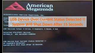 USB Device Over Current Status Detected [upl. by Mickie]