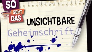 UNSICHTBARE GEHEIMSCHRIFT selber machen  Lifehack Test [upl. by Dotson]