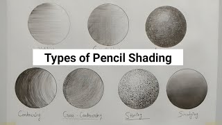 Basic Shading Techniques Hatching  Cross Hatching  Scribbling  Contouring  Stippling [upl. by Nodearb]