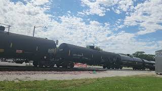 CN train rolls Into waterloo Iowa [upl. by Greenman]