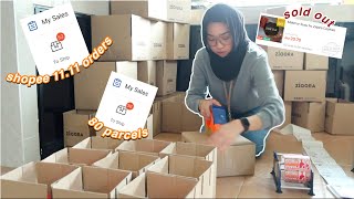 PACKING MY SHOPEE 1111 ORDERS [upl. by Tterb]