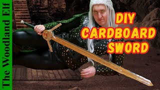 How To Make A Sword From Cardboard  Witcher Costume  Cheap and Easy DIY Cardboard Sword [upl. by Becht]