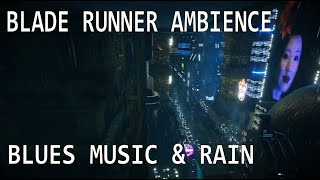 Blade Runner Blues Music amp Rain  Ambience for Work Study and Relaxation [upl. by Hooker]