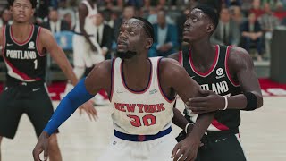 New York Knicks vs Portland Trail Blazers  NBA Today 2122022 Full Game Highlights  NBA 2K22 [upl. by Ahsiuqat637]