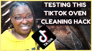 CLEANING MY OVEN USING A TikTok HACK [upl. by Litch]