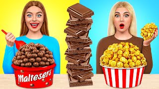 Real Food vs Chocolate Food Challenge  Funny Situations by Multi DO Challenge [upl. by Fatma89]