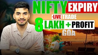 Profitable Nifty Expiry Trade at Goa Beach  8 Lakh Gains  Options Trading Strategy [upl. by Meng]