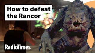 How to defeat the Rancor in Star Wars Outlaws boss battle explained [upl. by Anelliw]