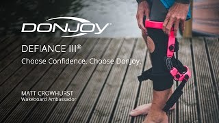 DonJoy Defiance Knee Brace  Matt Crowhurst  Wakeboard [upl. by Htilil]