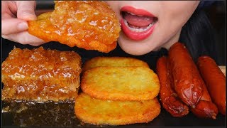 ASMR SWEET amp SAVORY  HONEY COMB HASHBROWNS SAUSAGE  EATING SOUNDS  NO TALKING [upl. by Renaldo]