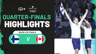 Highlights HeliovaaraVirtanen FIN v PospisilGalarneau CAN  Davis Cup Finals 2023 [upl. by Abshier452]