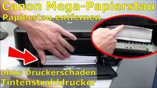 Canon Tintenstrahldrucker MegaPapierstau entfernen MG3550  paper jam FIX [upl. by Atal]