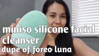 MINISO SILICONE FACIAL CLEANSER dupe of foreo luna2019razz [upl. by Selig]