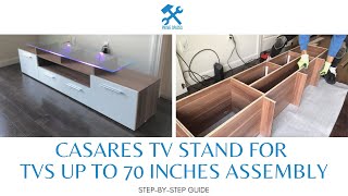 Meble Furniture EVORA TV Stand Assembly Casares TV Stand for TVs up to 76quot Assembly [upl. by Hairahcez]