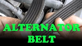 Alternator  Power Steering Belt Replacement Toyota Lexus V6 [upl. by Akimet]