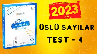 2023  345 TYT MATEMATİK SORU BANKASI ÇÖZÜMLERİ  ÜSLÜ SAYILAR TEST 4 [upl. by Atibat]