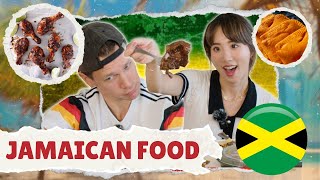 🇯🇲 Jamaican Food in LA jerk chicken beef patty festival oxtail  YB vs FOOD [upl. by Kristian]