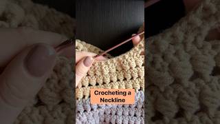 Crocheting a neckline single crochet front and back post crochet Neat and simple neckline is ready [upl. by Jabez]