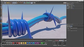 Barbed Wire Joint Making in Cinema 4d Tutorials [upl. by Beisel758]