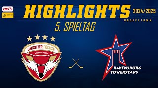 Lausitzer Füchse vs Ravensburg Towerstars Game Highlights [upl. by Adnovay]