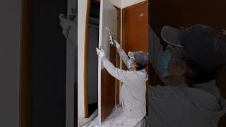 Painting Varnished Wood Doors with Primer Sealer Stain block stainblock primer sealer [upl. by Ahsemik448]