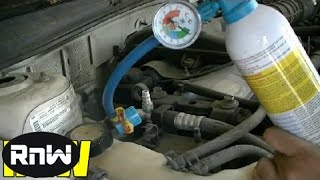 How to Add Freon to a Car and Manually Engage AC Compressor Clutch [upl. by Genvieve]